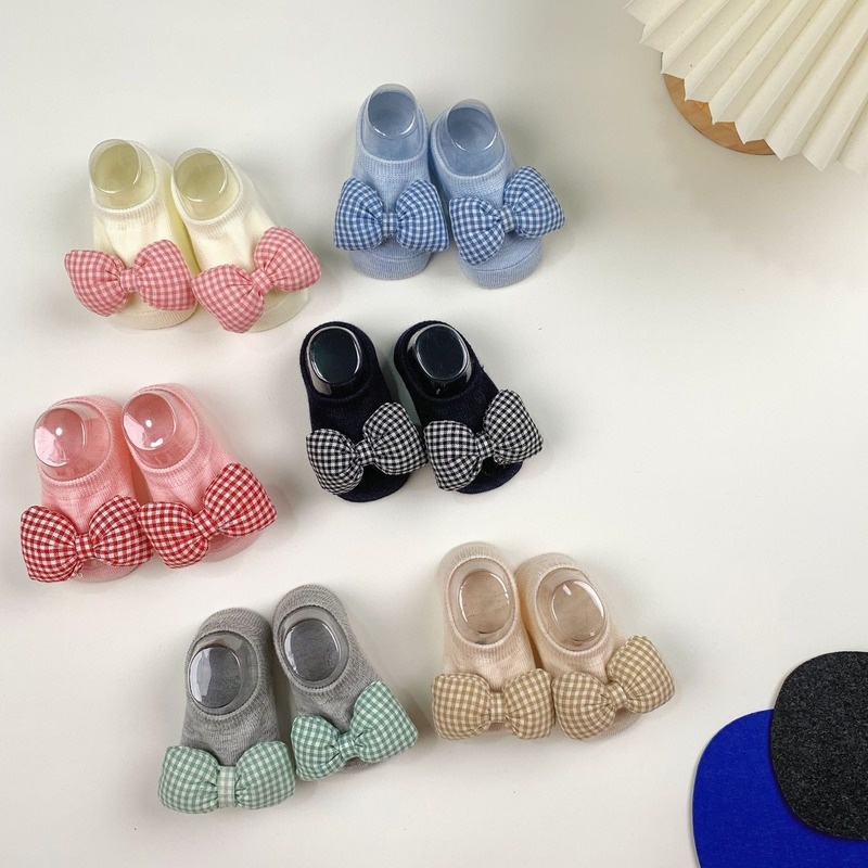 Vớ Cotton Cổ Thấp Đính Nơ Dễ Thương Thời Trang Cho Bé Gái Sơ Sinh