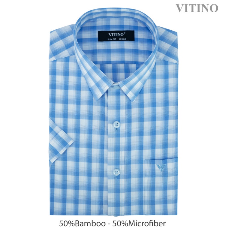 ÁO SƠMI NGẮN TAY NAM SLIMFIT VITINO CHẤT MICROFIBER/BAMBOO