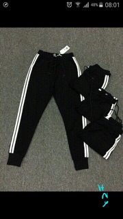 Quân jogger nữ 2 sọc có bo chân