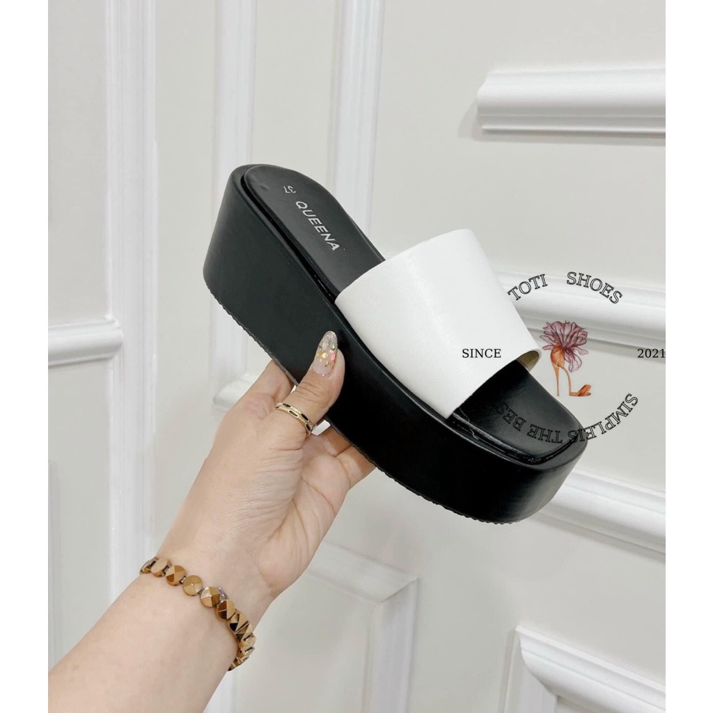 DÉP NỮ TOTIIE SHOES - DÉP XUỒNG THỜI TRANG QUAI NGANG TRƠN BẢN TO ĐẾ BẰNG HIỆN ĐẠI D2206040