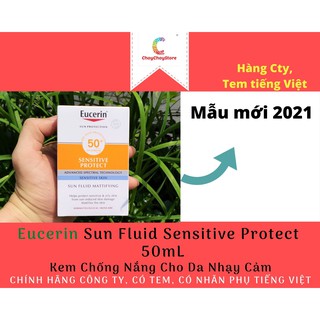 Kem chống nắng EUCERIN Sun Fluid Sensitive Protect  SPF50+ 50mL -  cho da nhạy cảm