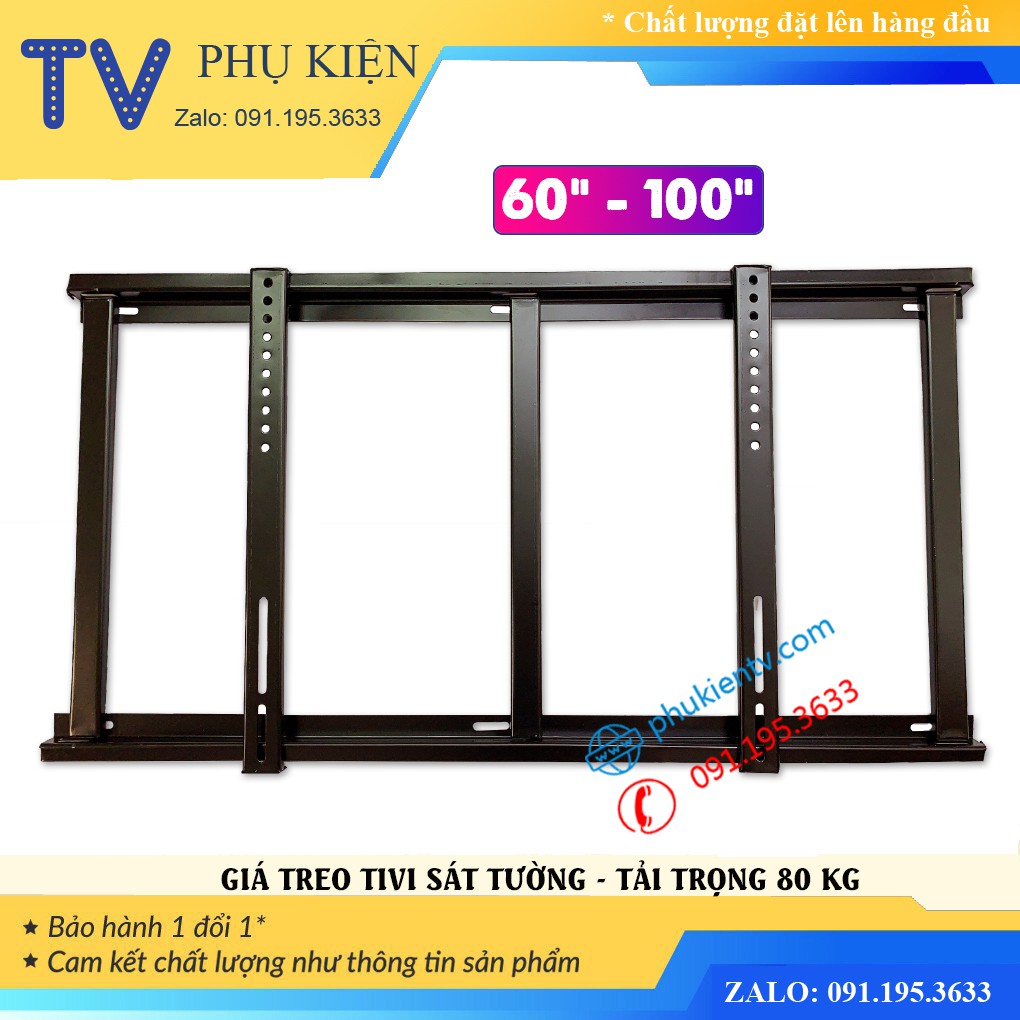 Giá Treo Tivi Sát Tường 65 - 75 - 85 - 100 Inch - Giá Treo Tivi Giá Rẻ - Chất Lượng Loại 1