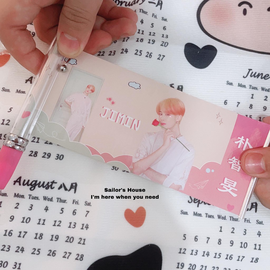 Bút bi tích hợp giấy kéo in hình nhóm nhạc BTS