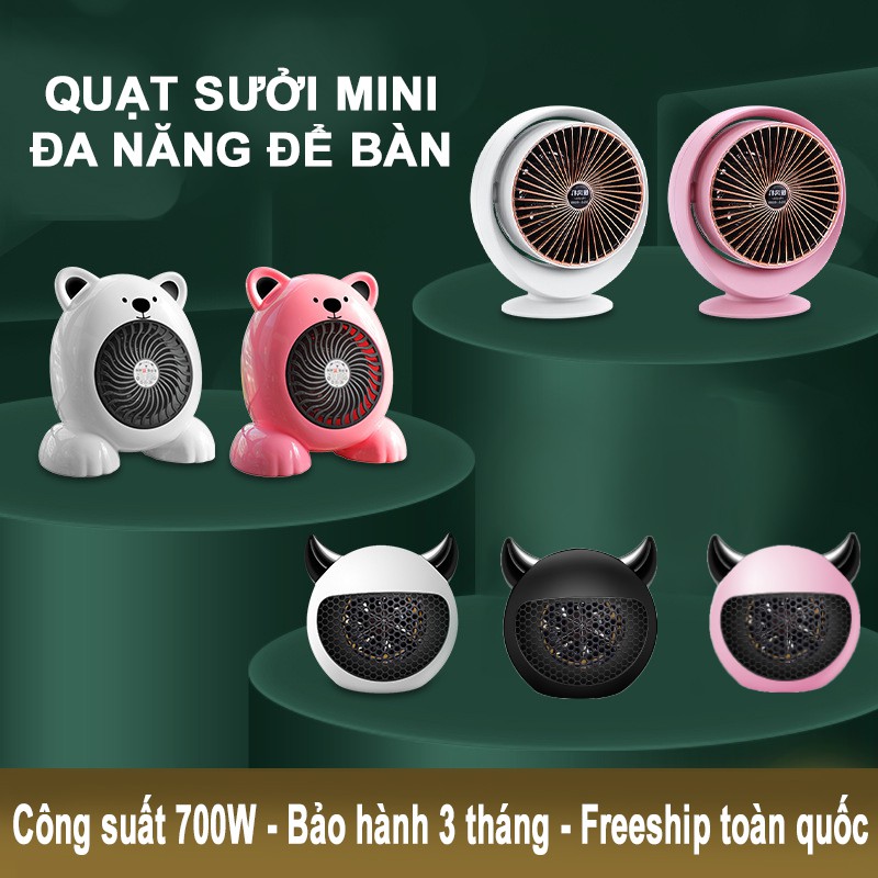 Quạt Sưởi Mini, Máy Sưởi Ấm Mini Để Bàn Cho Dân Văn Phòng - Tỏa Nhiệt Đều, Không Mùi Nhựa, Phù Hợp Với Loại Da Nhạy Cảm