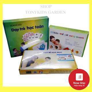 Combo 3 bộ Thẻ Flashcard cơ bản chuẩn phương pháp Glenn Doman.
