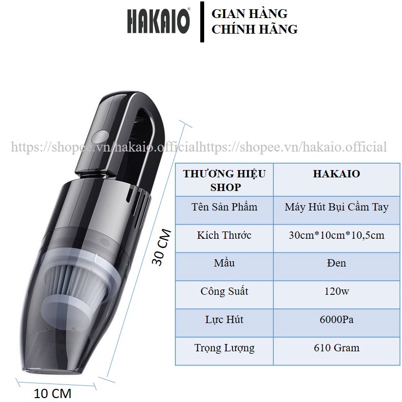 Máy Hút Bụi HAKAIO R-6053 Không Dây làm sạch bọc ghế của xe, hoặc bọc ghế da lộn,thảm thân cây,Thảm, giườn