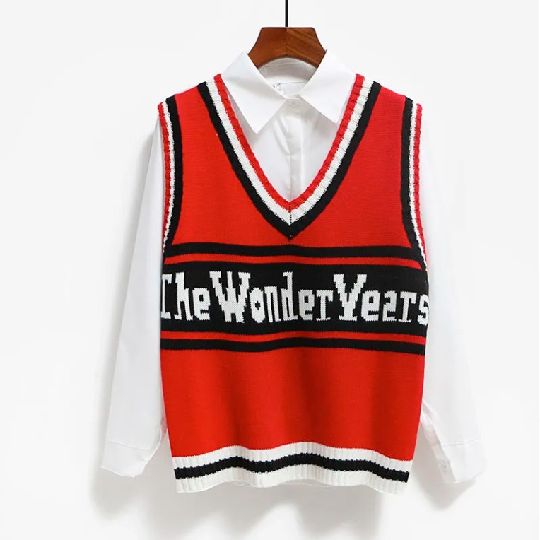 Áo ghi lê dệt kim phong cách sinh viên cho nữ | BigBuy360 - bigbuy360.vn