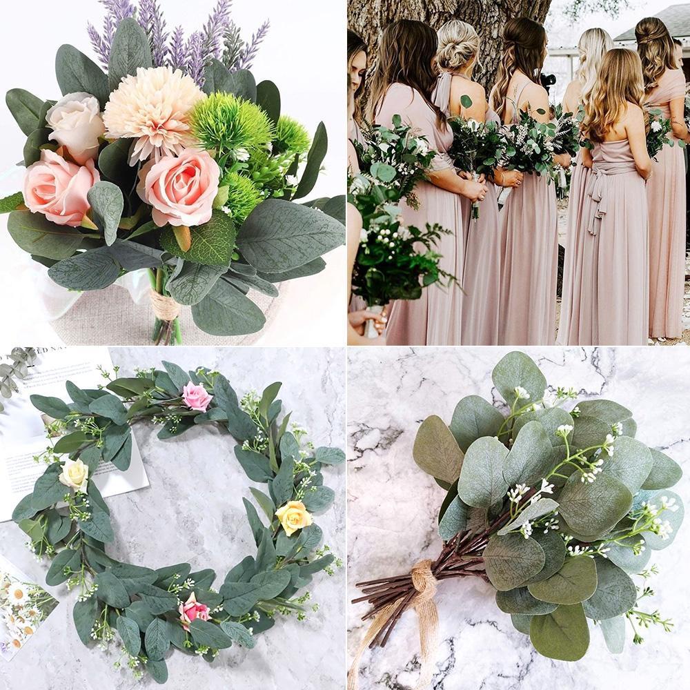 Set 10 Hoa Khuynh Diệp Nhân Tạo Trang Trí Tiệc Cưới|Cành Lá Giả Trang Trí Nhà Cửa