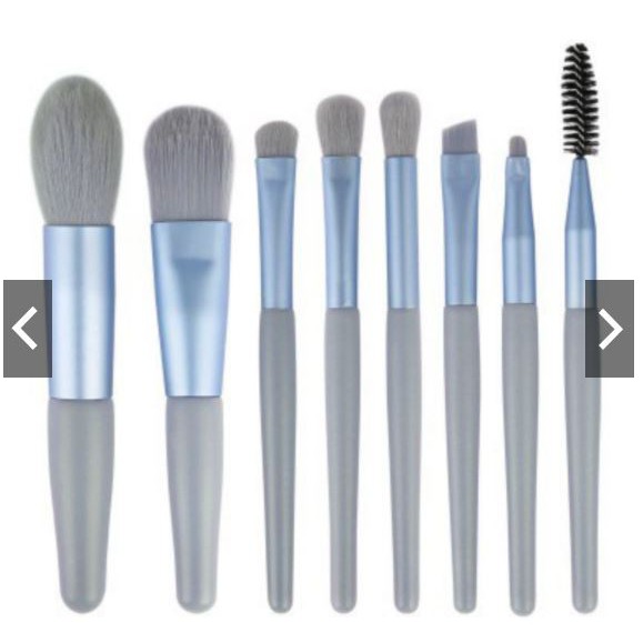 Bộ Cọ Trang Điểm 8 Cây Vintage Siêu Cute Trong Túi Zip