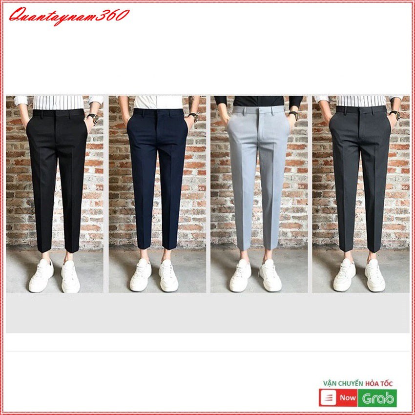 Quần Âu Nam Công sở Ống côn Dáng Ôm, quần tây nam Vải Co Giãn Nhẹ cao cấp | BigBuy360 - bigbuy360.vn