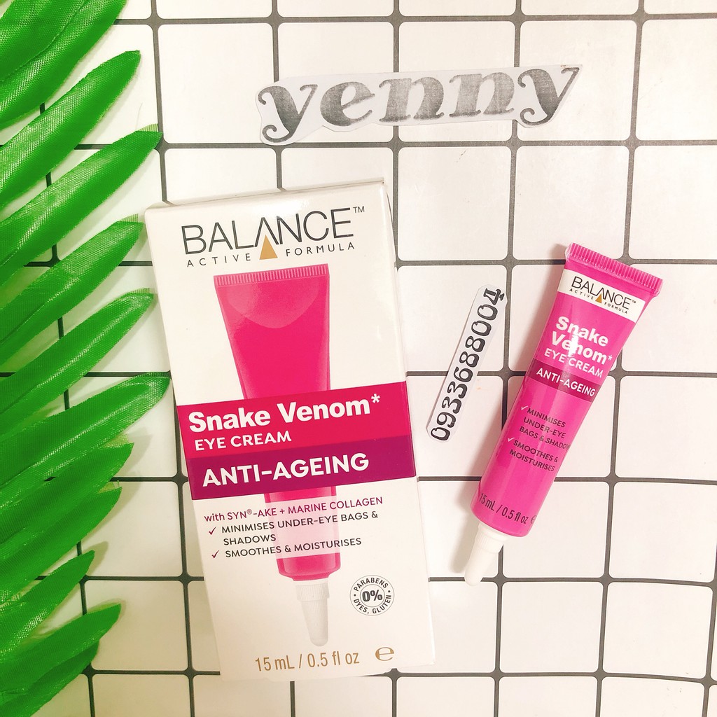 Kem Dưỡng Mắt Nọc Rắn Balance Active Formula Snake Venom Eye Cream 15ml [Mẫu Mới]