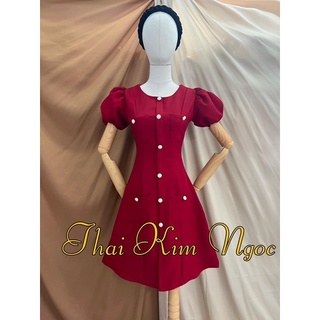 Đầm dự tiệc phối nút sang trọng
