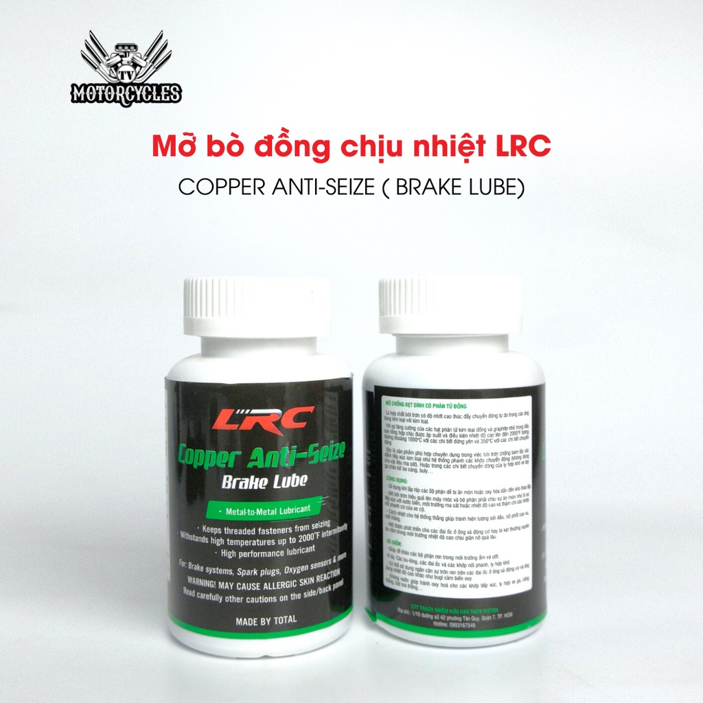 Mỡ Bò Đồng, Chịu Nhiệt LRC - COPPER ANTI-SEIZE  50g