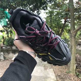 [ Ảnh Thật ] Giày thể thao balen track cao cấp đỏ đen