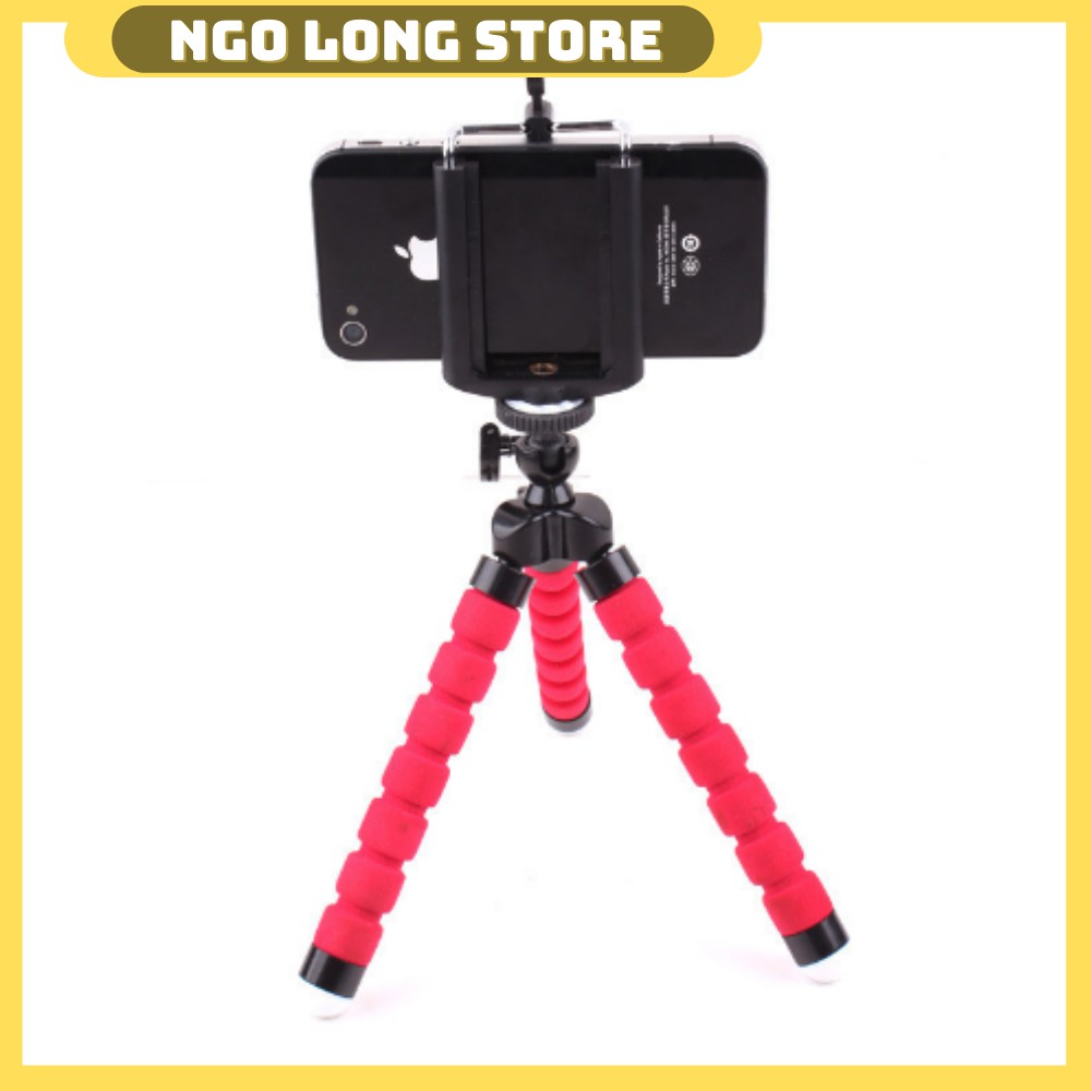 Chân Tripod Bạch Tuộc Xốp - Uốn Siêu Dẻo Mọi Địa Hình - Kẹp giá đỡ điện thoại , máy tính bảng