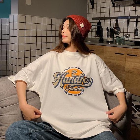 Áo thun tay lỡ form rộng - phông nam nữ cotton oversize - T shirt Handrciy vacation - 2N Unisex