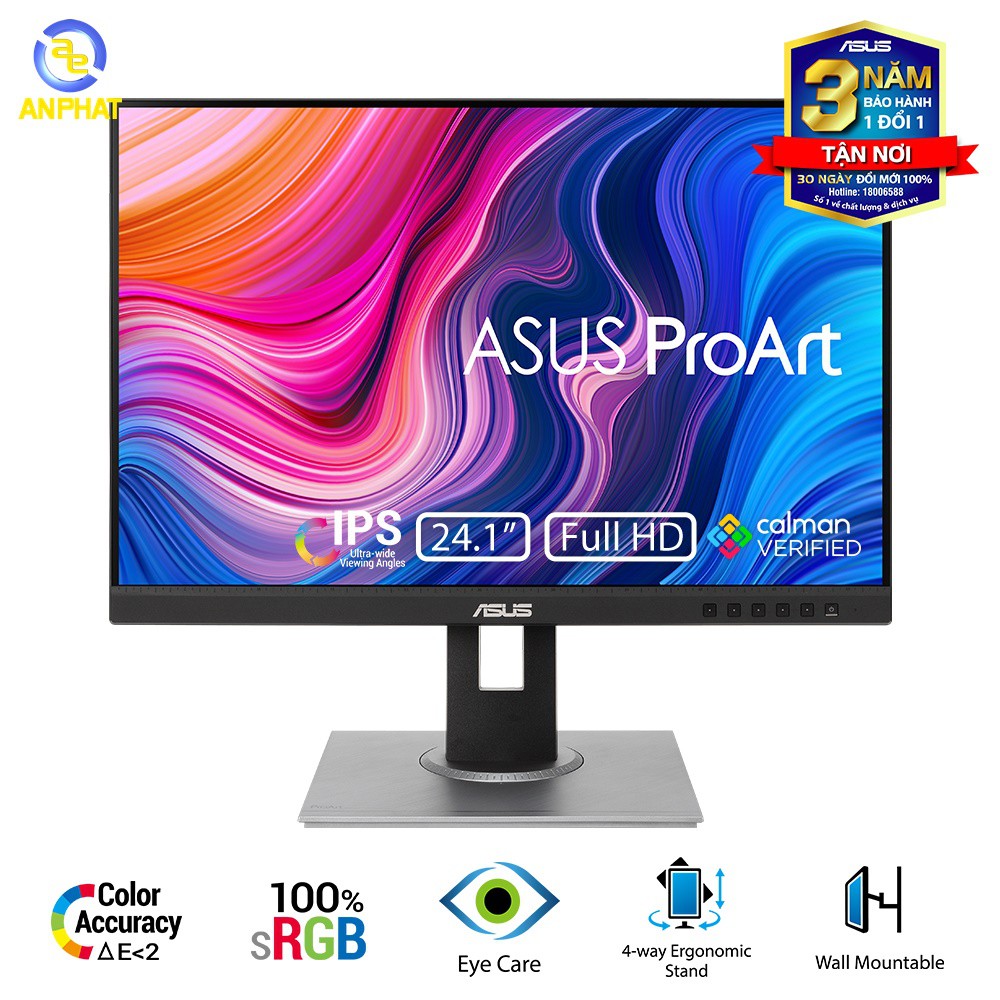 Màn hình máy tính Asus ProArt PA248QV 24.1 inch IPS FHD - Chuyên Đồ Họa- Hàng chĩnh hãng