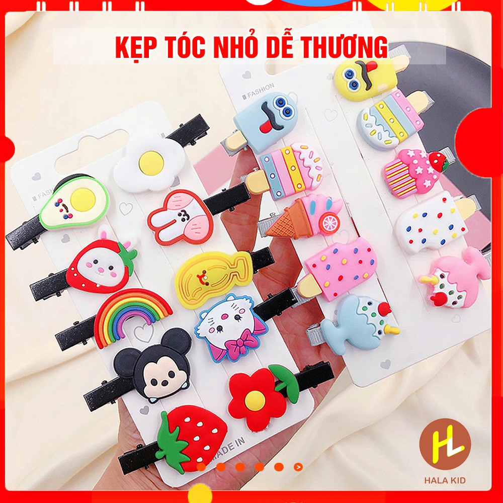 Set 10 Kẹp tóc nhỏ dễ thương, nhiều mẫu cho bé