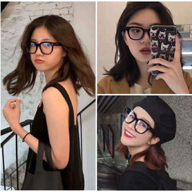 Kính nam nữ không độ chữ V giả cận thờI trang sành đIệu cao cấp chính hãng hai chấm dọc JP6 ZOE