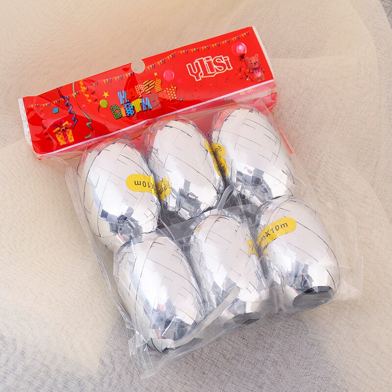 Set 6 Cuộn Dây Ruy Băng Trang Trí Bong Bóng