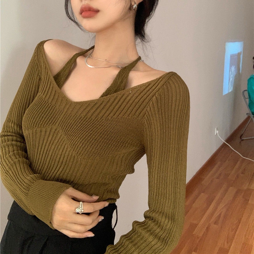 Áo Sweater Tay Dài Hở Vai Dáng Ôm Quyến Rũ Thời Trang Cho Nữ Unique | BigBuy360 - bigbuy360.vn