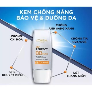 Kem Chống Nắng Trang Điểm L'Oreal Paris UV Perfect BB Max SPF50+ PA++++ (30ml)