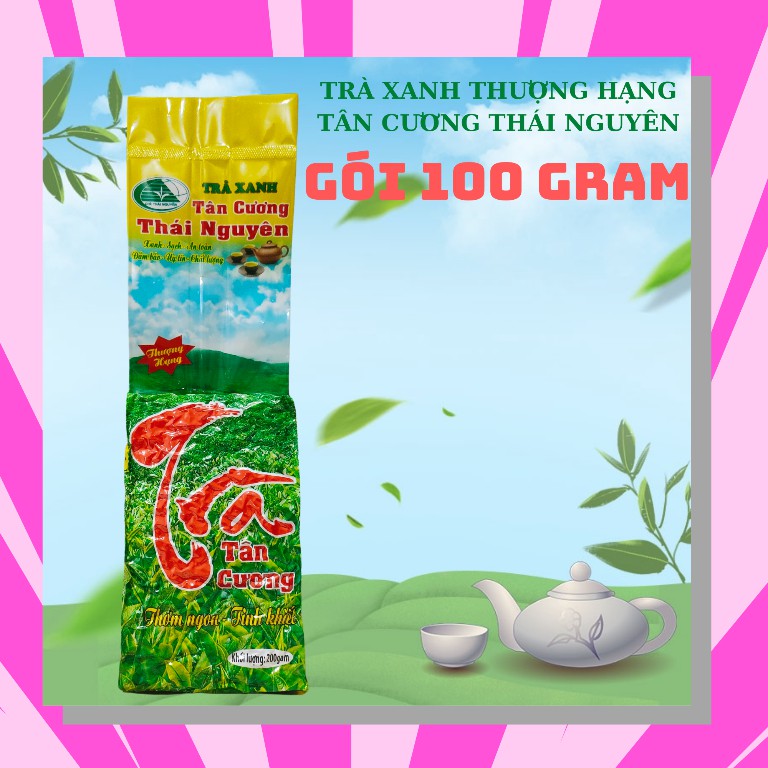 [100g x 1 Gói] Trà Xanh Tân Cương Thái Nguyên Thượng Hạng - Chè Bắc Thái Nguyên Hảo Hạng - Trà Bắc Thượng Hạng