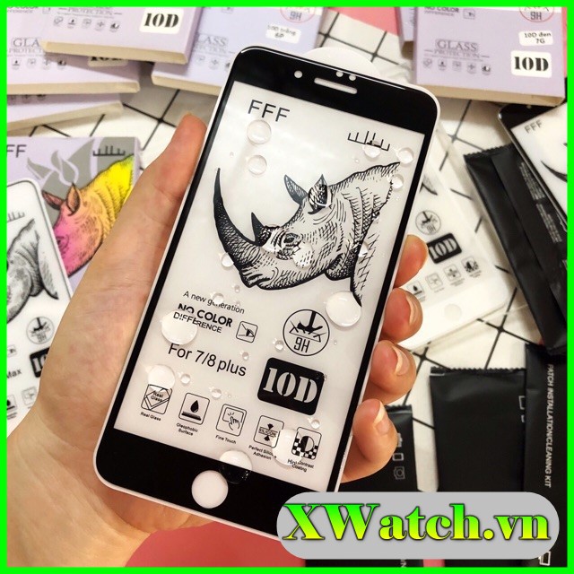 Kính cường lực iPhone Tê Giác 10D Full màn cho iphone 13 pro max 6 6S 6plus 7 8 Plus X XS XS MAX 11 PRO MAX  Loại Xịn