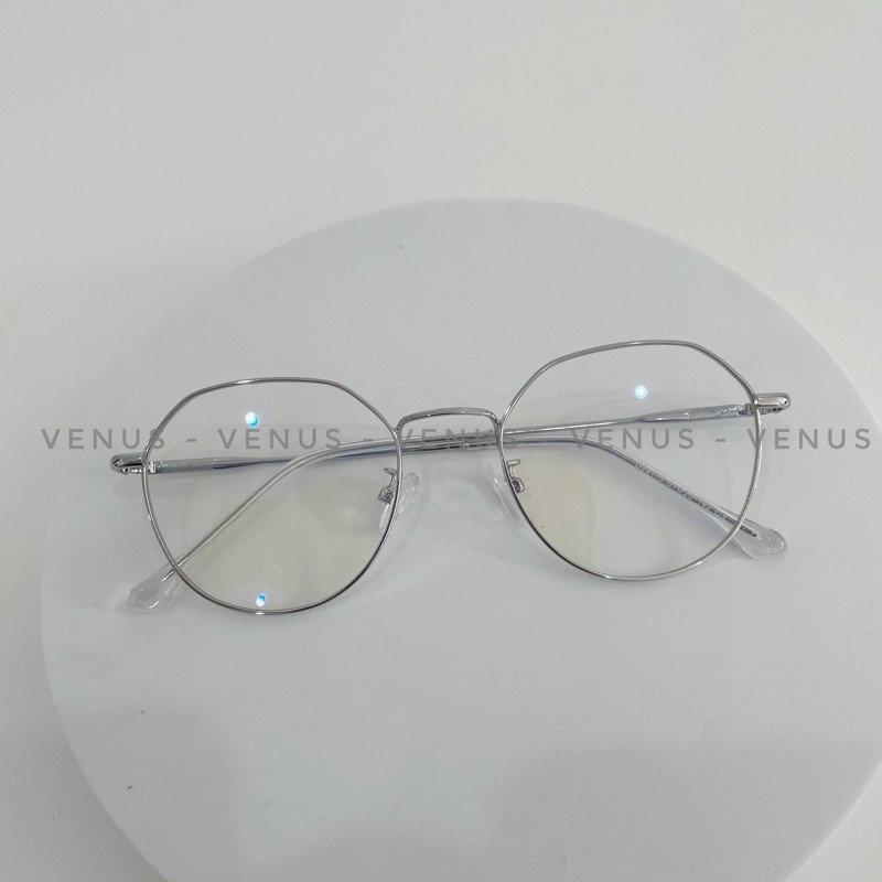 Gọng Kính Cận Kim Loại Siêu Nhẹ VENUS Dáng Mắt Đa Giác 29115 - Lắp Mắt Cận Theo Yêu Cầu