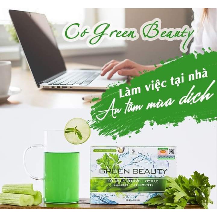 [Nước ép cần tây] Green Beauty Cần Tây - Tảo Xoắn - Diệp Lục - Collagen - Glutathion