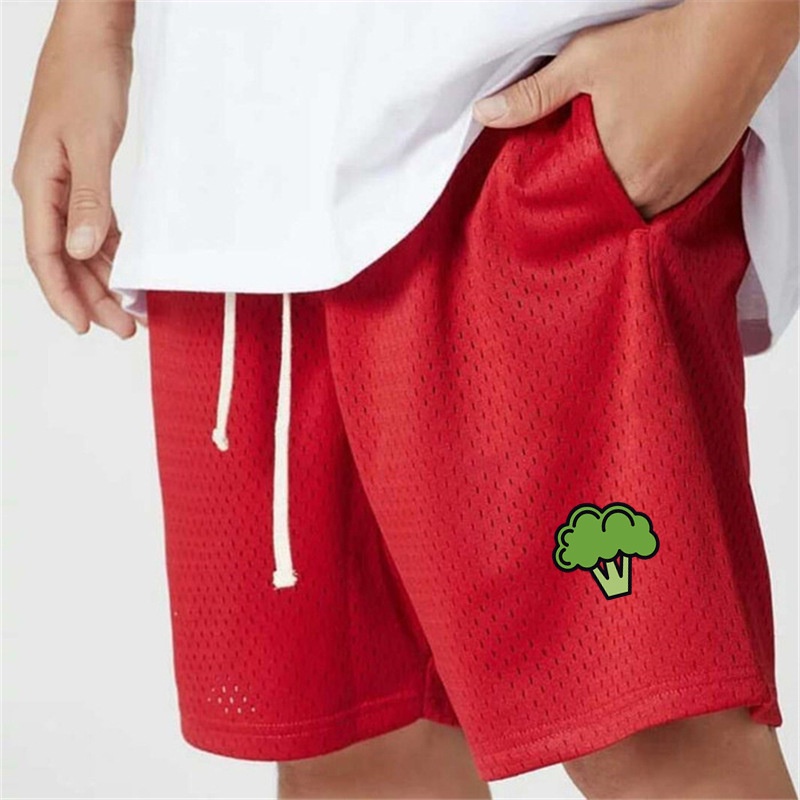 [GYMen] Quần short thể thao nam  thoải mái  chạy bộ nhanh khô  tập thể dục  quần bóng rổ họa tiết rộng rãi  cỡ lớn  ngoài trời   huấn luyện  hút mồ hôi  quần ngắn đến gối