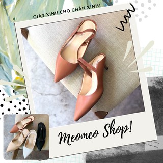 ⚡HÀNG TẾT⚡Giày Cao Gót Mũi Nhọn Hở Gót Cực Hot Mùa Tết - 4 màu [Ảnh tự chụp]