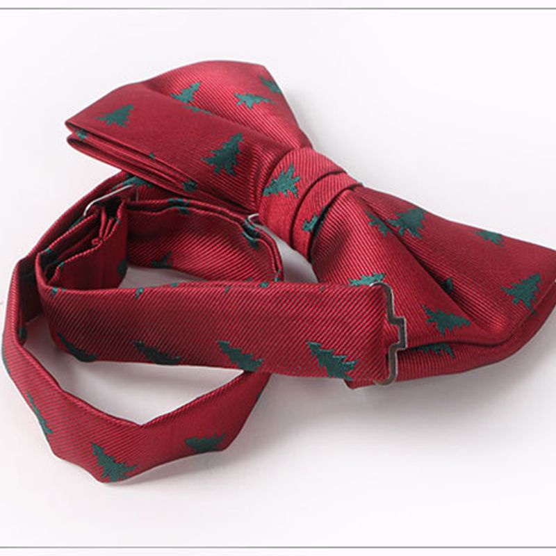 Cà Vạt Nơ In Họa Tiết Hoho Màu Đỏ Dùng Hóa Trang Mừng Năm Mới / Tiệc Cưới / Giáng Sinh