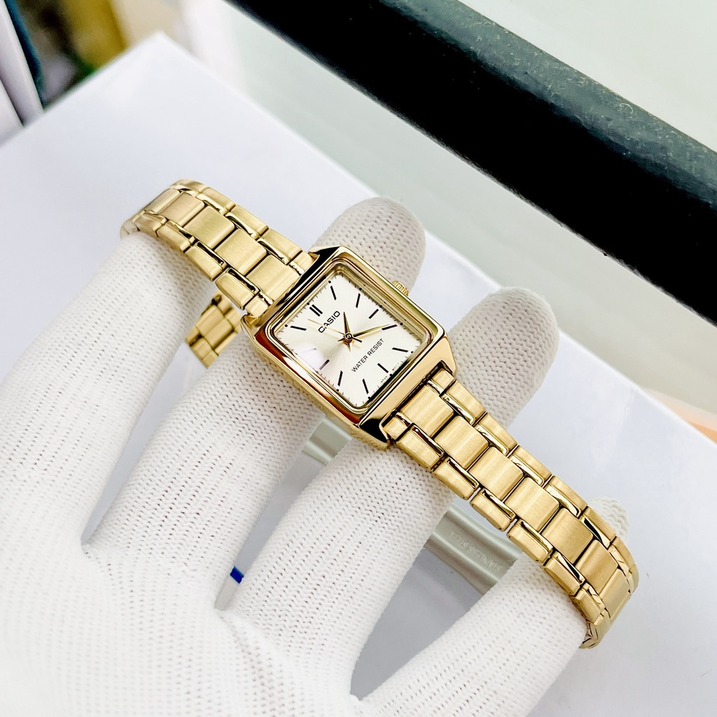 Đồng hồ Nữ Casio LTP-V007G-9E, đồng hồ chính hãng, dây vàng mặt vàng gạch