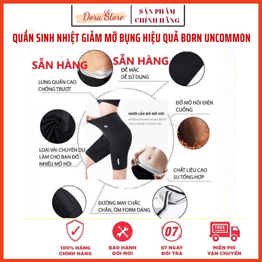 Quần sinh nhiệt giảm Mỡ Bụng đổ Mồ Hôi, Quần Nano Sinh Nhiệt BORN UNCOMMON full box - Dorastore