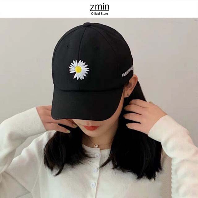 Mũ nón thêu hoa cúc siêu xinh đủ 3 màu-Z005
