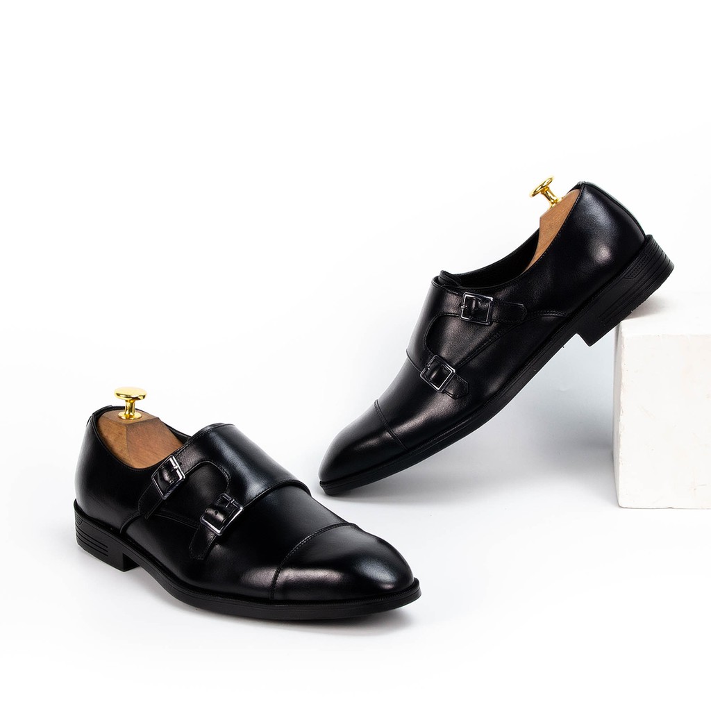 Giày Double Monk Strap - Giày Tây Công Sở Cao Cấp - Giày Da Bò Thật Nhập Khẩu - Kiểu Dáng Lịch Lãm - Bảo Hành 12 tháng