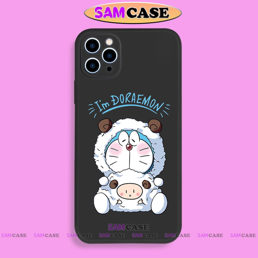 Ốp lưng iPhone cặp đôi hoạt hình Doraemon dễ thương đẹp cạnh viền vuông cho ip 6/6s/7/8/X/XS/XR/11/12/13/14 Pro Plus Max