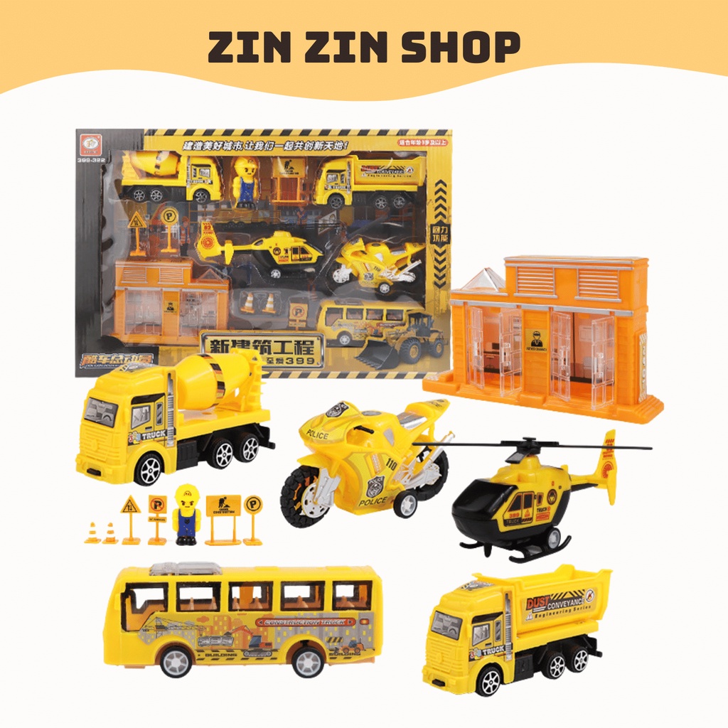 Combo Đồ Chơi Mô Hình Đóng Hộp Phương Tiện Giao Thông Ô Tô Máy Bay Xe Máy, Đồ Chơi Trẻ Em Cho Bé Gái, Bé Trai
