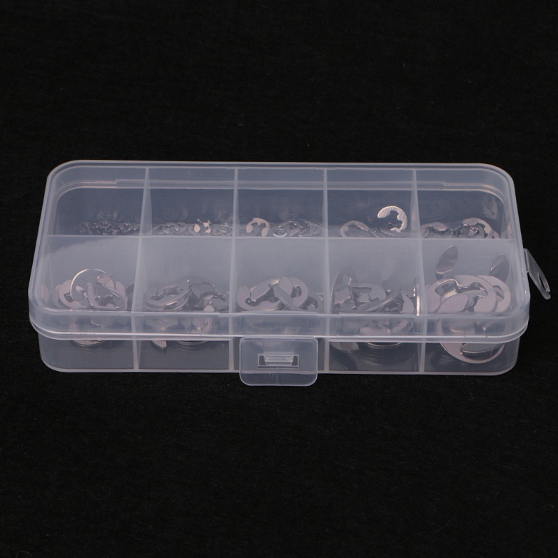 Bộ 120 cái kẹp chữ E 1.5mm-10mm cố định linh kiện bằng thép không gỉ