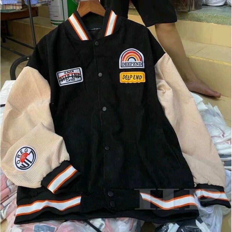 Áo Bomber/ Áo khoác nhung tăm Cầu Vồng DepEnd