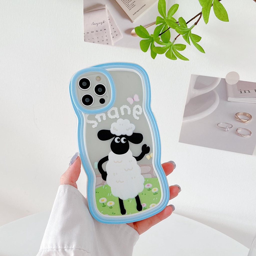Ốp Điện Thoại Tpu Mềm Trong Suốt Chống Sốc Chống Rơi Họa Tiết Cừu Hoạt Hình Cho iPhone 11 12 13 pro max xr x xsmax