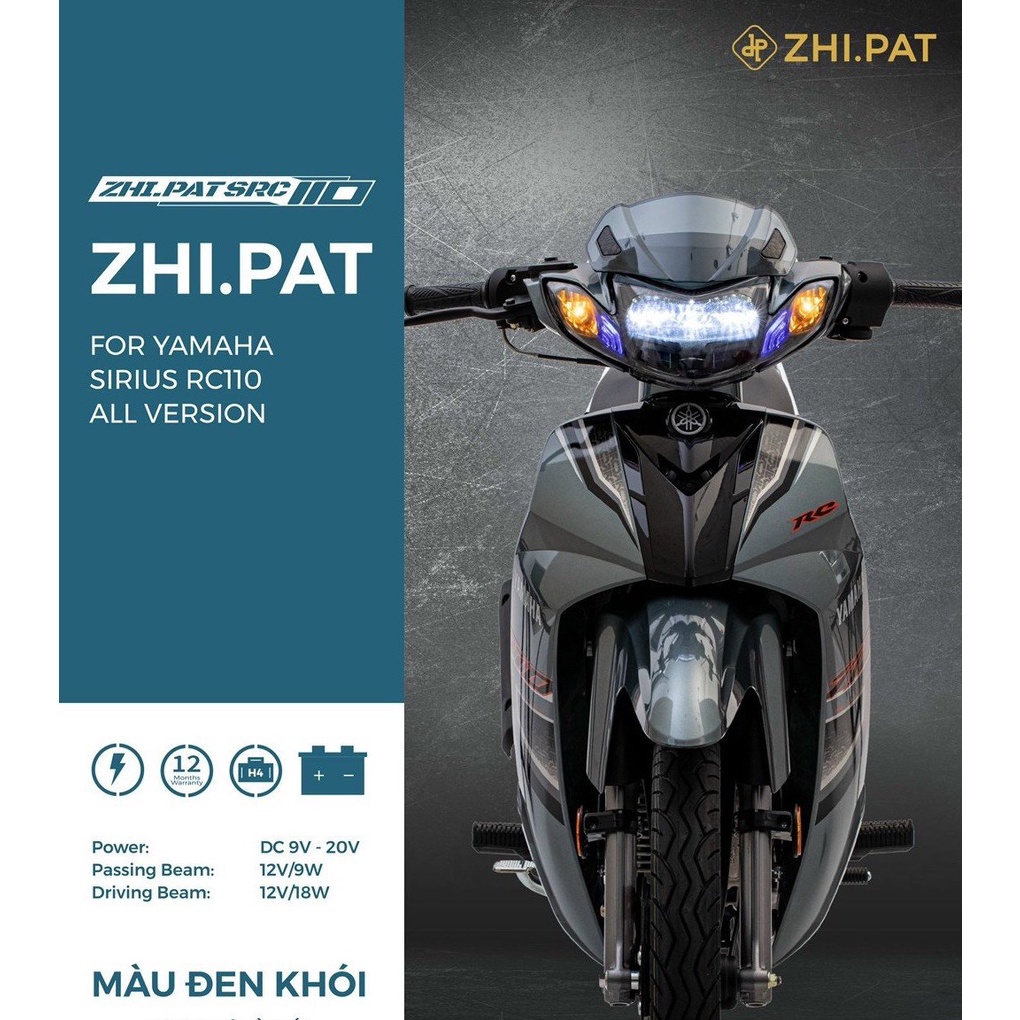 Choá đèn, Pha đèn Led ZHIPAT Sirius 2 tầng -Bảo hàng 1 năm Phukienxemay
