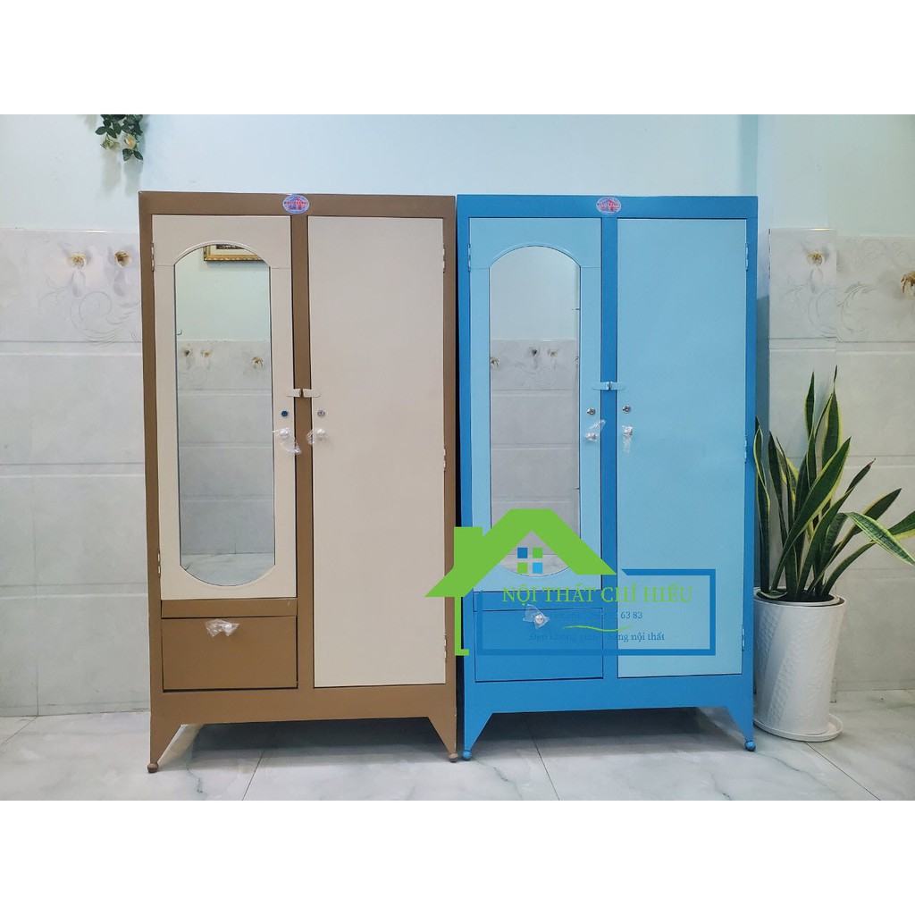 Tủ sắt cao 1m6x2 nhiều màu tiện dụng cho sinh viên, tủ nhỏ gọn dễ di chuyển