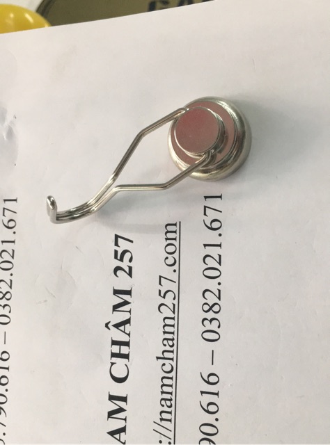 Móc treo nam châm ngang D25mm, sử dụng nam châm trắng đất hiếm lực hút siêu mạnh