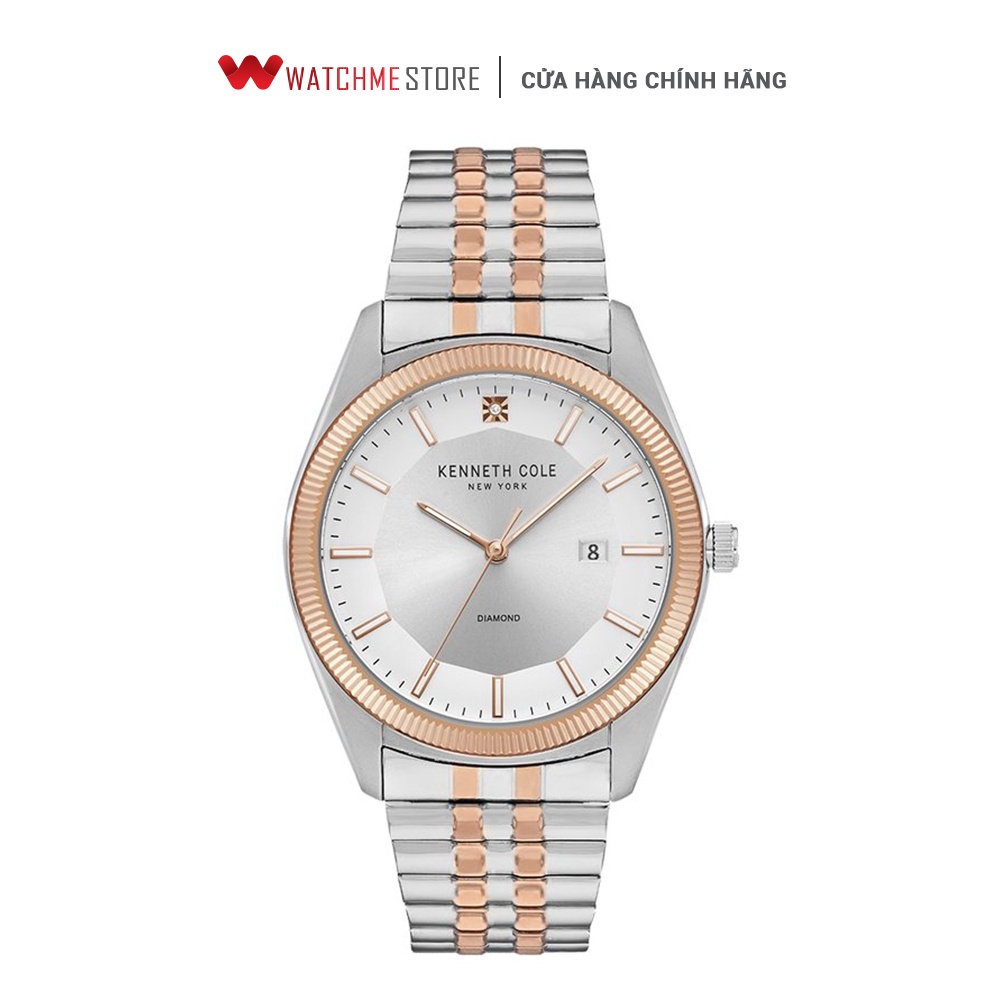 [ ĐẶC BIỆT 18-29.07 - VOUCHER 10%] - Đồng hồ Nam Kenneth Cole dây thép không gỉ 41mm - Genuine Diamond KC51022007
