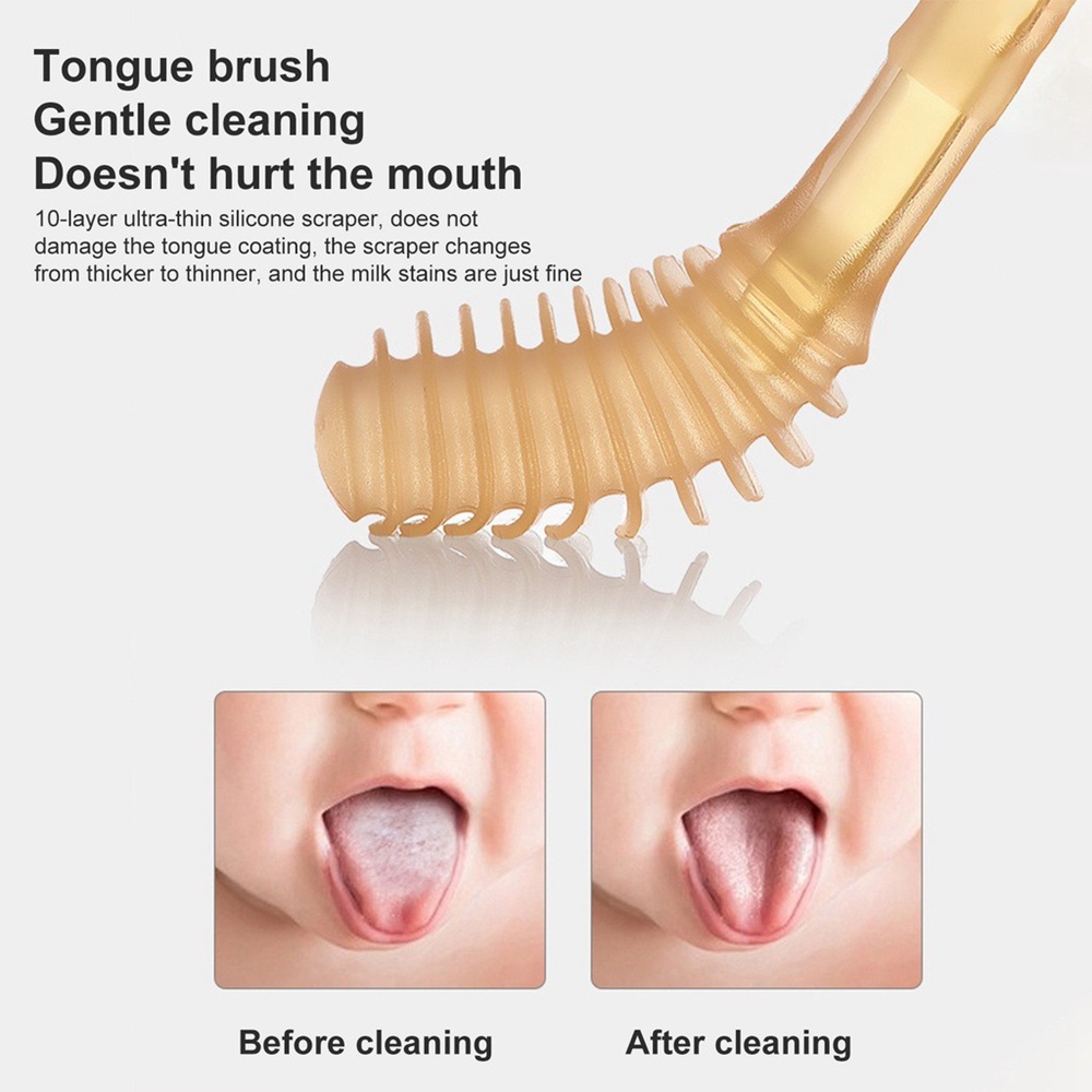 Bộ bàn chải đánh răng cho bé 0-1 tuổi chất liệu thân thiện với môi trường