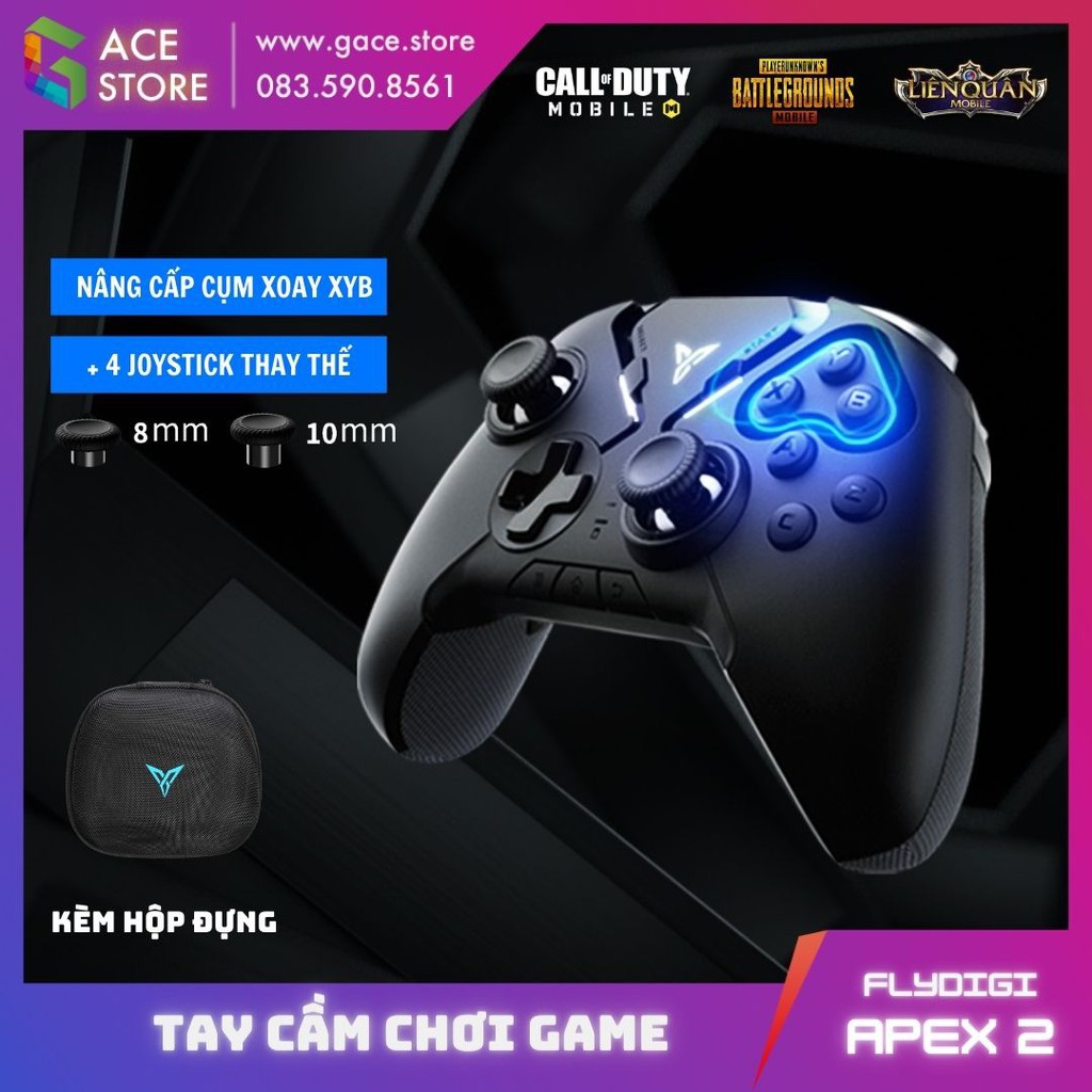 Flydigi Apex 2 | Tay cầm chơi game Liên quân, COD, PUBG cho IOS, Android và PC,TV