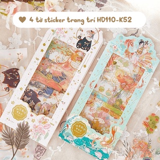 Sticker dán trang trí HD110-K52 chống nước dán bình nước, cốc nước, tủ lạnh, tủ bếp, tủ mỹ phẩm, hộp đựng đồ...