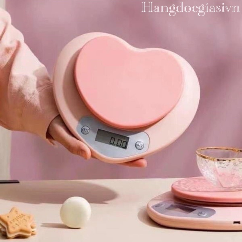 Cân điện tử nhà bếp hình trái tim 5kg